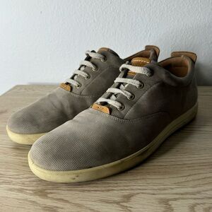 Ecco Eisner Retro Sneaker Gray Perforated Lace Up Shoes Men's Size 45 EU 11.5 US